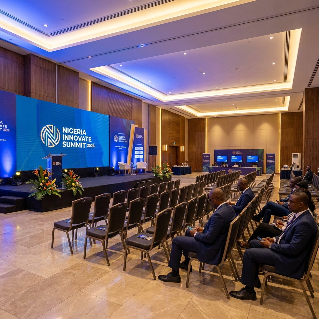 Corporate event setup