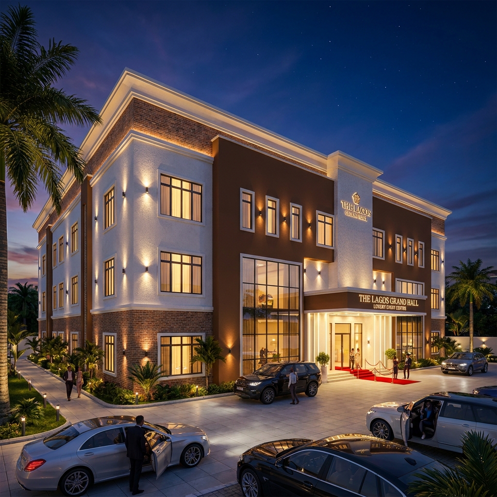 Event center night view