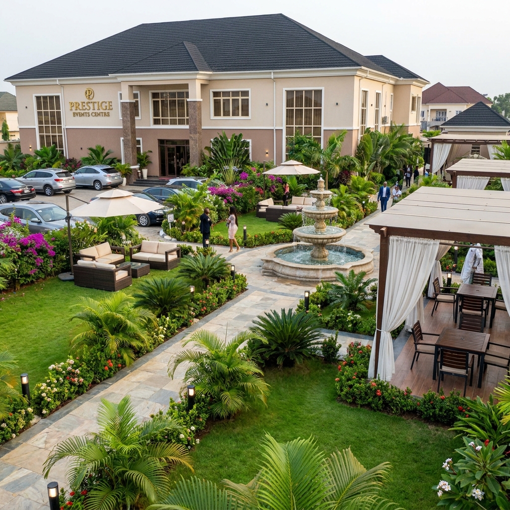 Outdoor garden area
